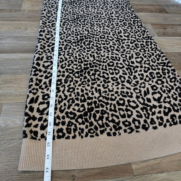 Loft Cheetah Print Long-Sleeve Stretch Knit Sweater Mini Dress Women's S… - Picture 8 of 8